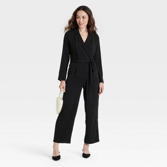 Pants - NEW Timeless Belted Long Sleeve Dress Jumpsuit